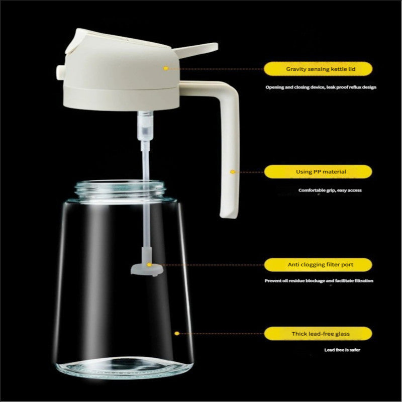 2 in 1 Glass Oil Spray And Dispenser