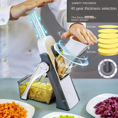 Original Brava Spring Slicer Food Cutter New 5 IN 1 Mandolin Cutter & Slicer