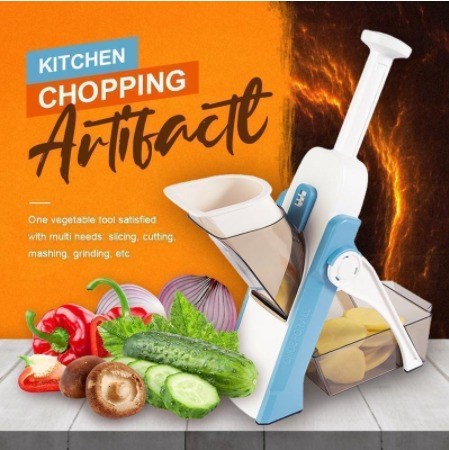 Original Brava Spring Slicer Food Cutter New 5 IN 1 Mandolin Cutter & Slicer